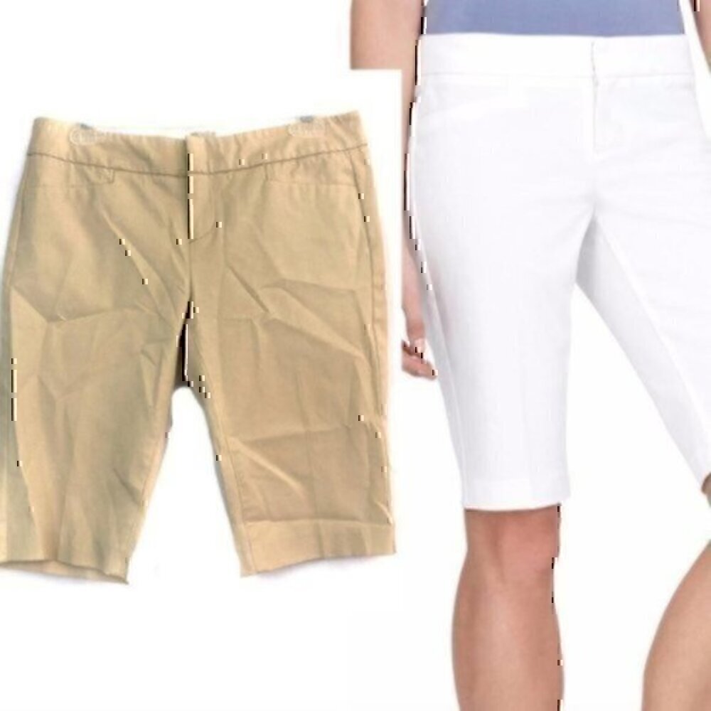 ECRU Tan Beige Chino Khaki Bermuda Long Shorts Cotton Blend 12" 12 in Inseam 2